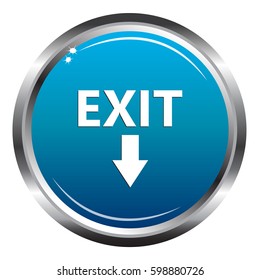  Exit Blue Icon