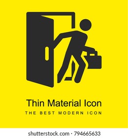 Exit bright yellow material minimal icon or logo design