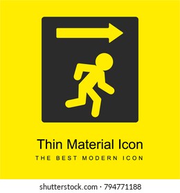 Exit bright yellow material minimal icon or logo design