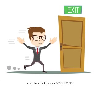 Leaving Door Cartoon Images Stock Photos Vectors Shutterstock