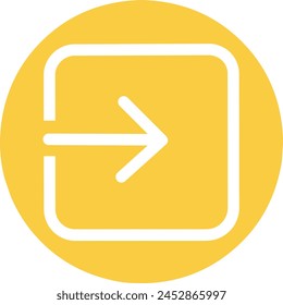 Exit button icon isolated on white background.  Modern logout symbol