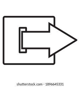 Exit button icon. Logout and output, outlet, exit symbol. Exit Vector Illustration