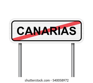 Exit of Canarias, Spain road sign vector