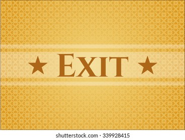 Exit card with nice design