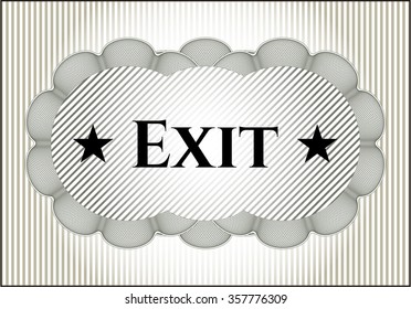 Exit card, poster or banner