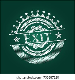 Exit chalk emblem
