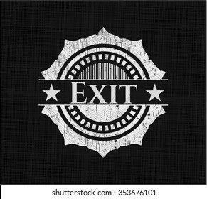 Exit chalkboard emblem
