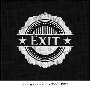 Exit chalkboard emblem