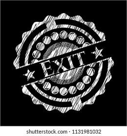 Exit with chalkboard texture