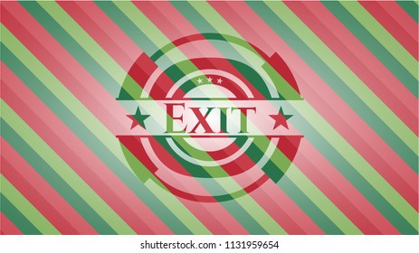 Exit christmas colors style badge.