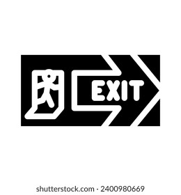 exit close glyph icon vector. exit close sign. isolated symbol illustration