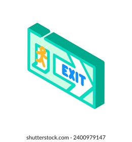 exit close isometric icon vector. exit close sign. isolated symbol illustration
