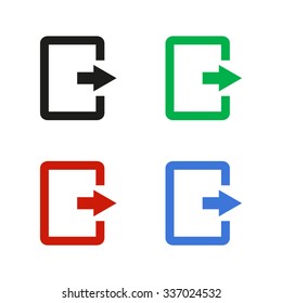 exit - color vector icon