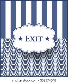 Exit colorful card