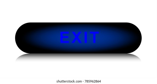 EXIT colorful long round web button. Web elements. Vector Button.