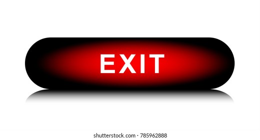 EXIT colorful long round web button. Web elements. Vector Button.