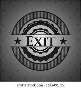 Exit dark emblem. Retro