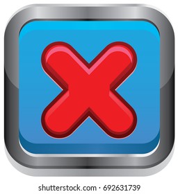 Exit Or Delete Vector Button