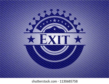 Exit with denim texture