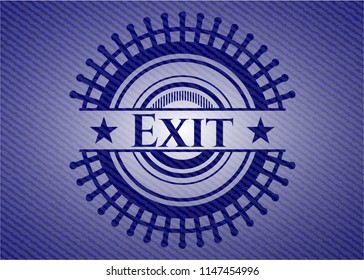 Exit with denim texture
