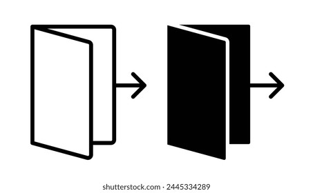 Exit and Departure Icon Set. Logout Button and Quit Operation Symbols.