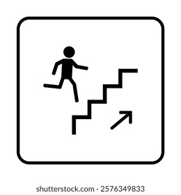 exit direction evacuation ladder sign