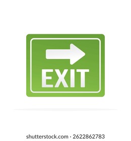 Exit direction icon, colored flat vector. Modern and minimalist design.
