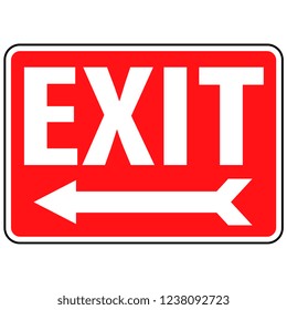 exit direction sign. vector illustration 