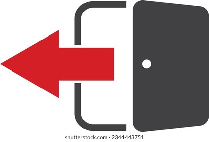 Exit door icon with arrow direction