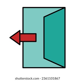Exit Door Icon Design For Personal And Commercial Use.