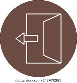 Exit Door Icon Design For Personal And Commercial Use.