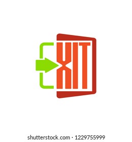 exit door icon, emergency exit sign, exit strategy