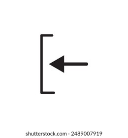Exit Door icon. Glyph style is flat iconic symbol with rounded angles, black color, white background.