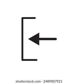 Exit Door icon. Glyph style is flat iconic symbol with rounded angles, black color, white background.