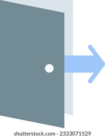 Icono de salida de la puerta. Adecuado para aplicaciones móviles.