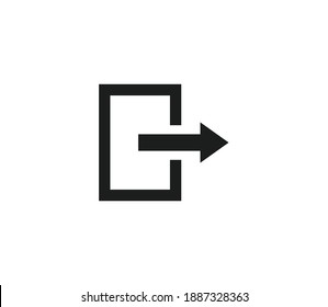 Exit Door Icon Mark Vector Illustration