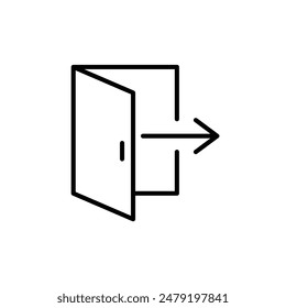 Exit Door Icon Perfect for Navigation and Wayfinding