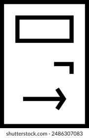 exit door icon. Thin linear style design isolated on white background