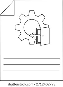 Símbolo de Segurança Gráfica de Vetor de Ícone de Saída de Porta