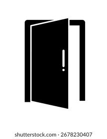 porta de saída ícone vetor no fundo branco