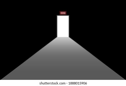 Salir de la puerta. puerta de evacuación abierta. Cerrar sesión Concepto de página web, medios sociales, presentación, banner, documentos, tarjetas, afiche. Solución de negocios, apoyo estratégico, gestión de riesgos