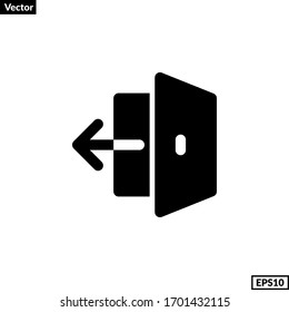 exit door sign for any purposes. sign out icon vector