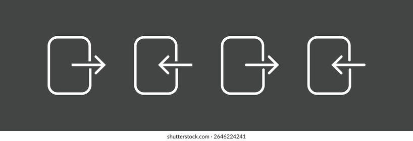  exit door sign. Vector icon, safety symbol. Escape help evacuation