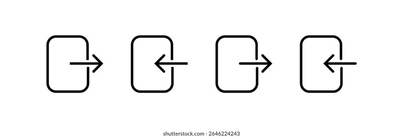  exit door sign. Vector icon, safety symbol. Escape help evacuation