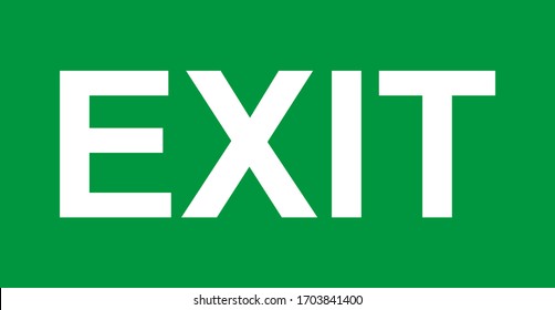 Exit Door Sign Without Arrow Vector Stock Vector (Royalty Free) 1703841400