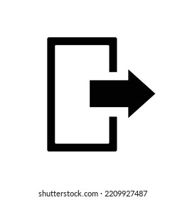 exit door symbols vector illustration on white background