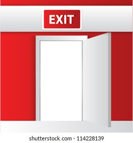 Exit door,Vector