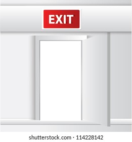 Exit door,Vector