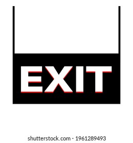 Exit emergency door safe label exit sign vector illustration design.