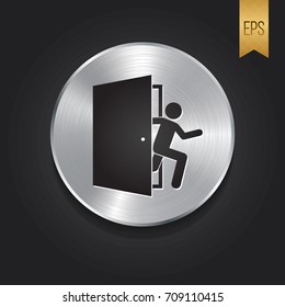Exit Emergency Icon Door Symbol Vector Graphic